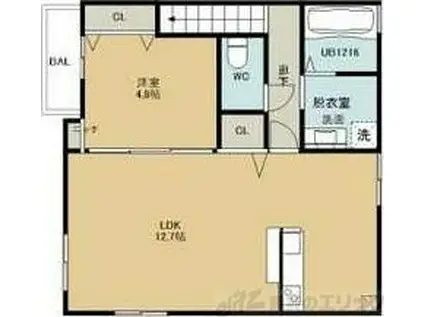 ルシアマルセ(1LDK/2階)の間取り写真