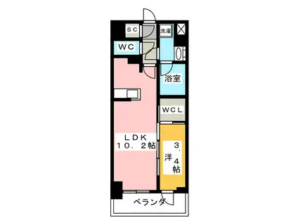 KDXレジデンス上石神井II(1LDK/5階)の間取り写真