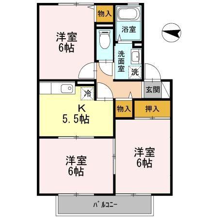 セジュールTAKAISHI(3K/1階)の間取り写真