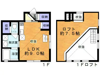 アベティーナ方南町(ワンルーム/1階)の間取り写真