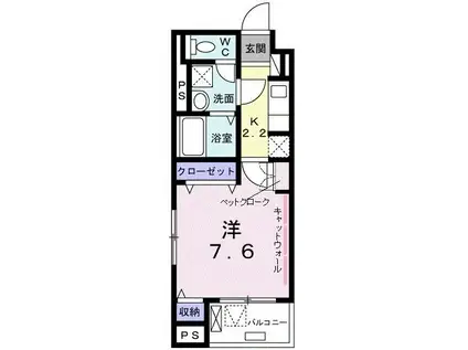 セイバリー西葛西I(1K/3階)の間取り写真