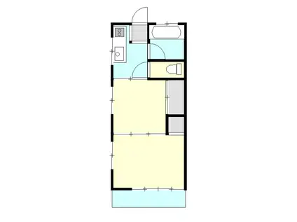 コーポ東(2K/2階)の間取り写真