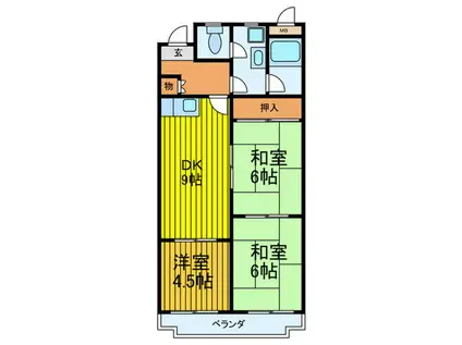STマンション(3DK/3階)の間取り写真