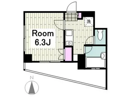 G・B・Tコート(1K/4階)の間取り写真