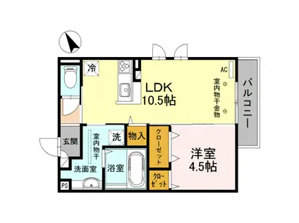 DH・アビタシオン(1LDK/3階)の間取り写真