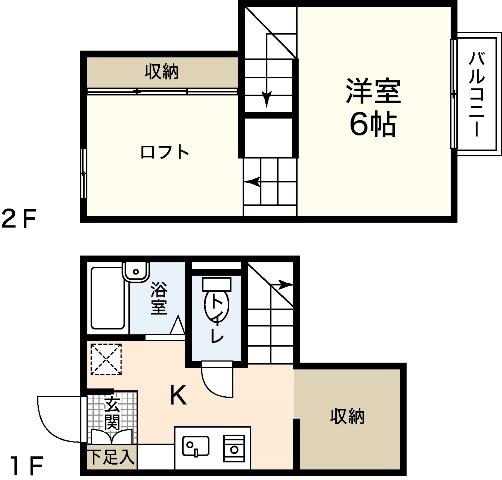 PRECIOUS COURT(1K/2階)の間取り写真