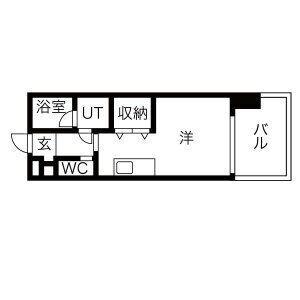 YAKUIN SQUARE(ワンルーム/10階)の間取り写真