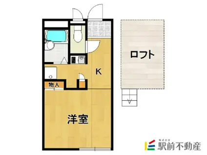 レオパレスTSUNOME(1K/2階)の間取り写真