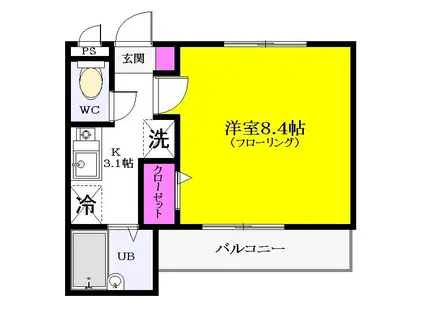 パストラル(1K/2階)の間取り写真