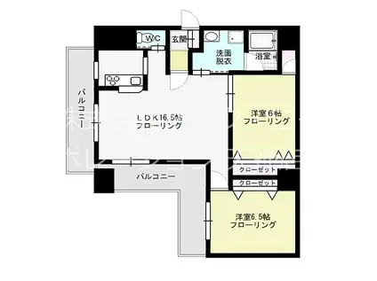 エコルクス赤坂(2LDK/2階)の間取り写真