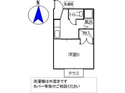 ジュネス田沼(1K/1階)の間取り写真