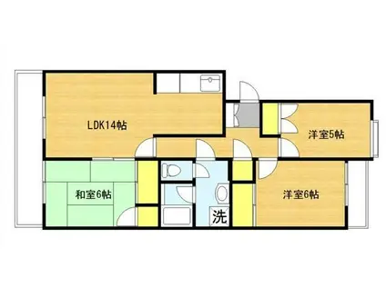 パーセル武創I(3LDK/3階)の間取り写真