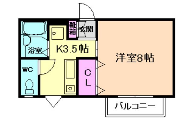 JYドリーム(1K/2階)の間取り写真