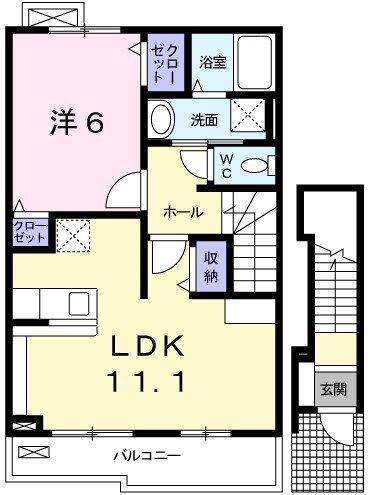 プロス EKIMAE(1LDK/2階)の間取り写真