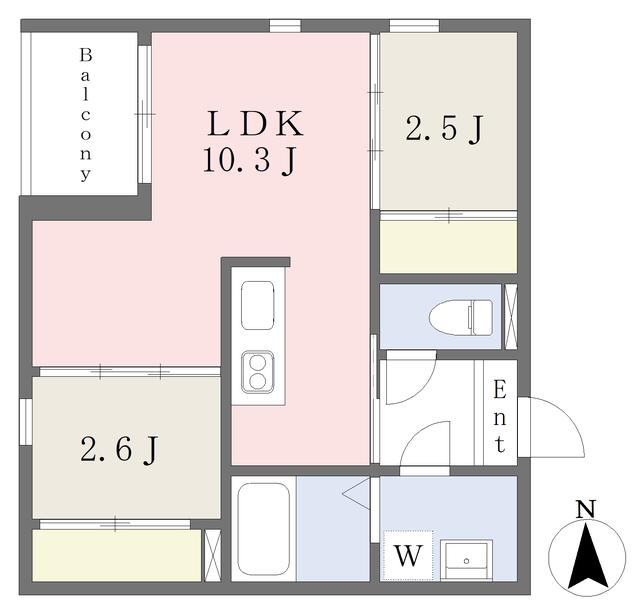 KIRARI長町(2LDK/1階)の間取り写真
