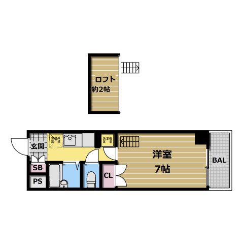 グレイス東洋(1K/5階)の間取り写真