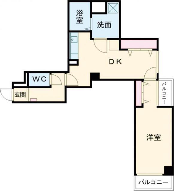 グリーンピア高崎(1DK/4階)の間取り写真