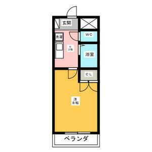 さくら八田(1K/7階)の間取り写真