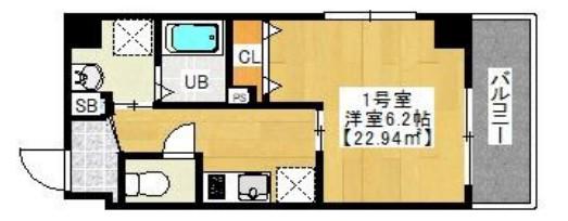 THE RESIDENCE船橋(1K/10階)の間取り写真