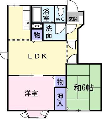 ペパ-ミントハイム(2LDK/1階)の間取り写真