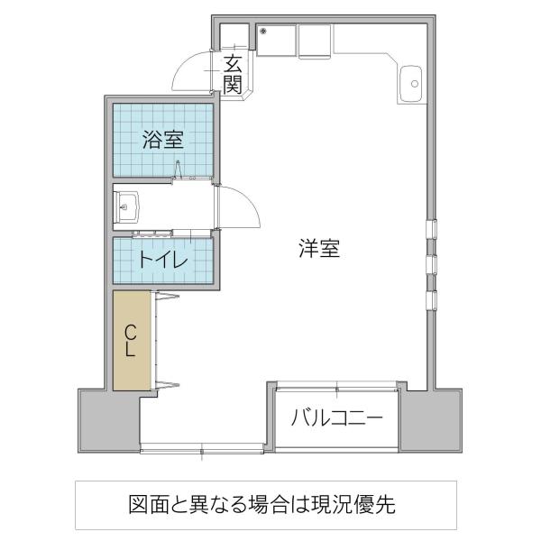 パークサイド二の宮(ワンルーム/4階)の間取り写真