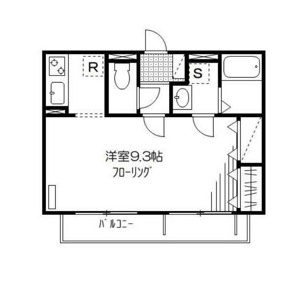 グロリアス(1K/1階)の間取り写真