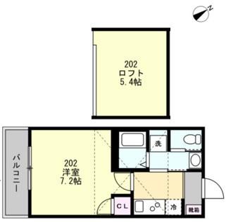 FELICE鵠沼海岸(1K/1階)の間取り写真