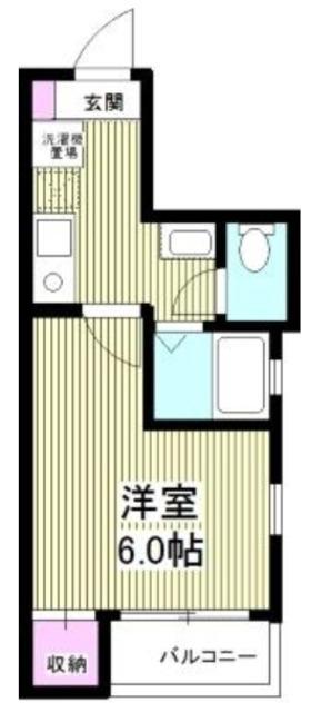 エクセルコート新小岩(1K/2階)の間取り写真