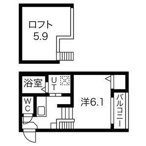 YS SQUARE名城公園(1K/2階)の間取り写真