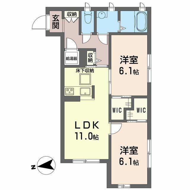 マーベラスメゾン(2LDK/1階)の間取り写真