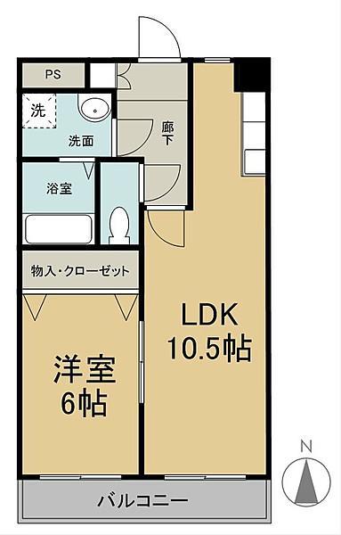 シーベル(1LDK/2階)の間取り写真