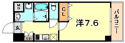 アドバンス神戸グルーブ(1K/3階)の間取り写真
