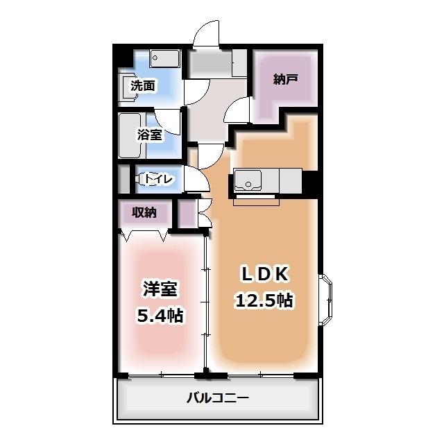 エコール ド 松葉(1SLDK/2階)の間取り写真