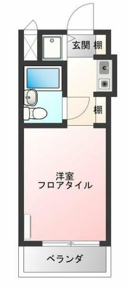 トップ早稲田(ワンルーム/3階)の間取り写真