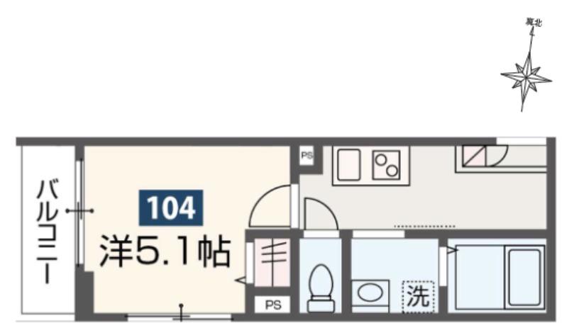MELDIA新小岩IV(1K/1階)の間取り写真