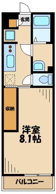 リブリ・葉月(1K/3階)の間取り写真