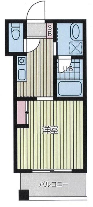 ハウスヨダ(1K/3階)の間取り写真