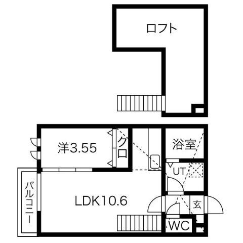 PATINA中村公園II(1LDK/2階)の間取り写真
