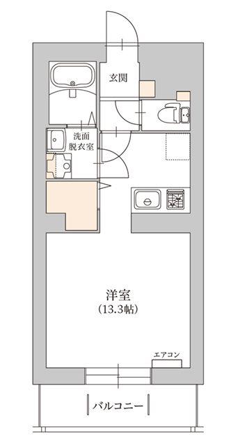 アラモファミリア杉崎町(ワンルーム/7階)の間取り写真