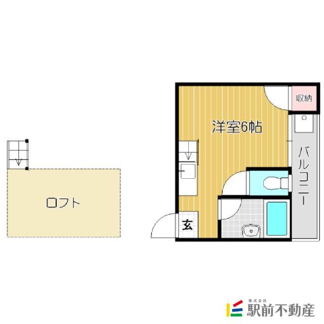 グリーンコーポ(ワンルーム/2階)の間取り写真