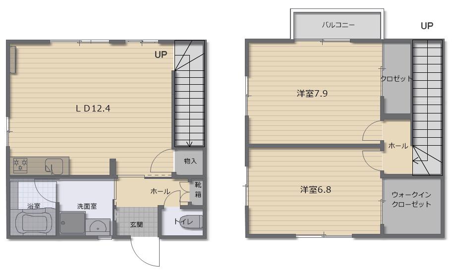 メゾンアルブルII(2LDK/1階)の間取り写真