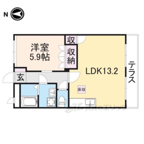 プランドールソフィア(1LDK/1階)の間取り写真