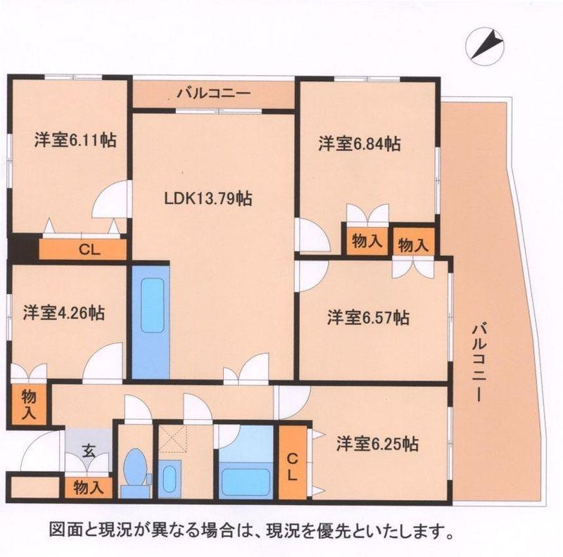 シェモア松戸(5LDK/3階)の間取り写真