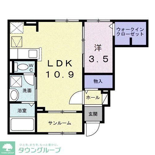 ベラヴィータ(1LDK/1階)の間取り写真