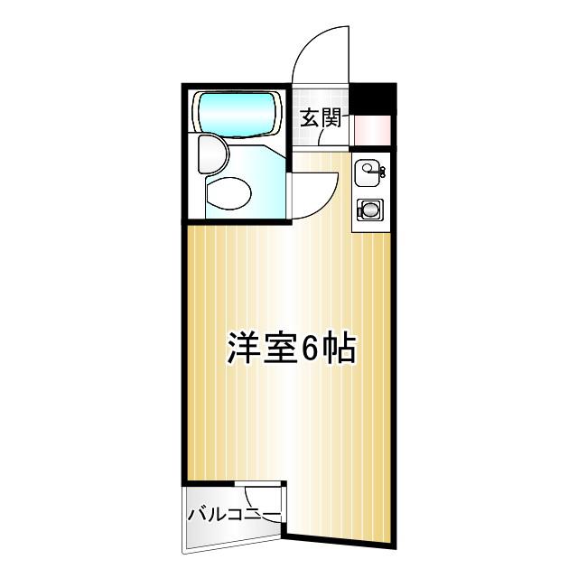 フラット池袋(ワンルーム/3階)の間取り写真