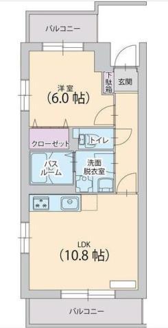 ルミエール(1LDK/5階)の間取り写真