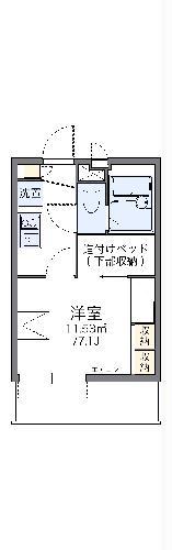 レオパレスFUMIN(1K/2階)の間取り写真