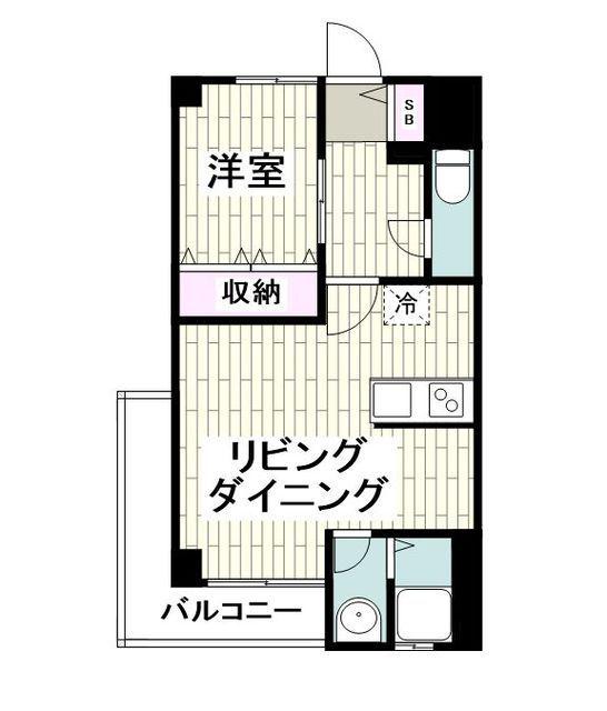 ラフィネシャンブル(1LDK/4階)の間取り写真