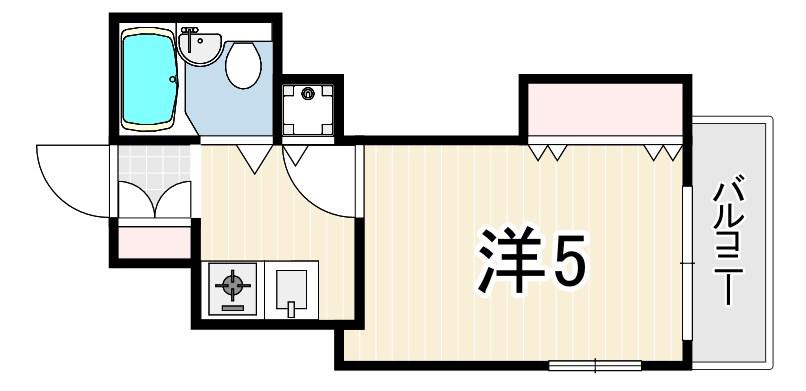 I・Tビル(ワンルーム/5階)の間取り写真