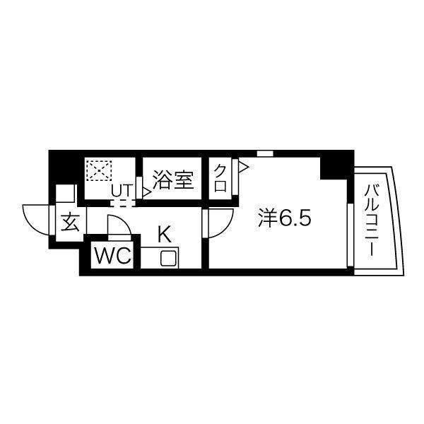 グリーンハイツ白川(1K/2階)の間取り写真